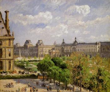 Camille Pissarro : Place du Carrousel, the Tuileries Gardens